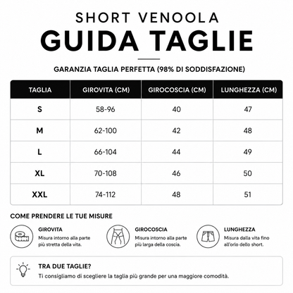 Short modellante 3D a vita alta sopra il ginocchio