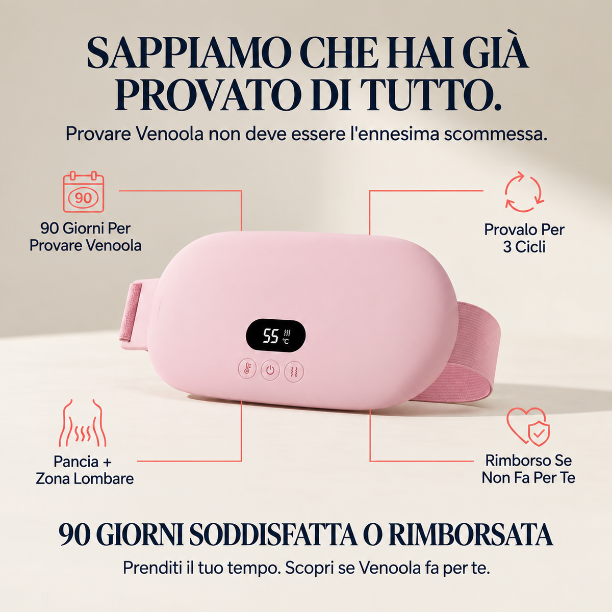 Venoola -Sollievo dai Dolori Mestruali e dall'Endometriosi, Senza Farmaci