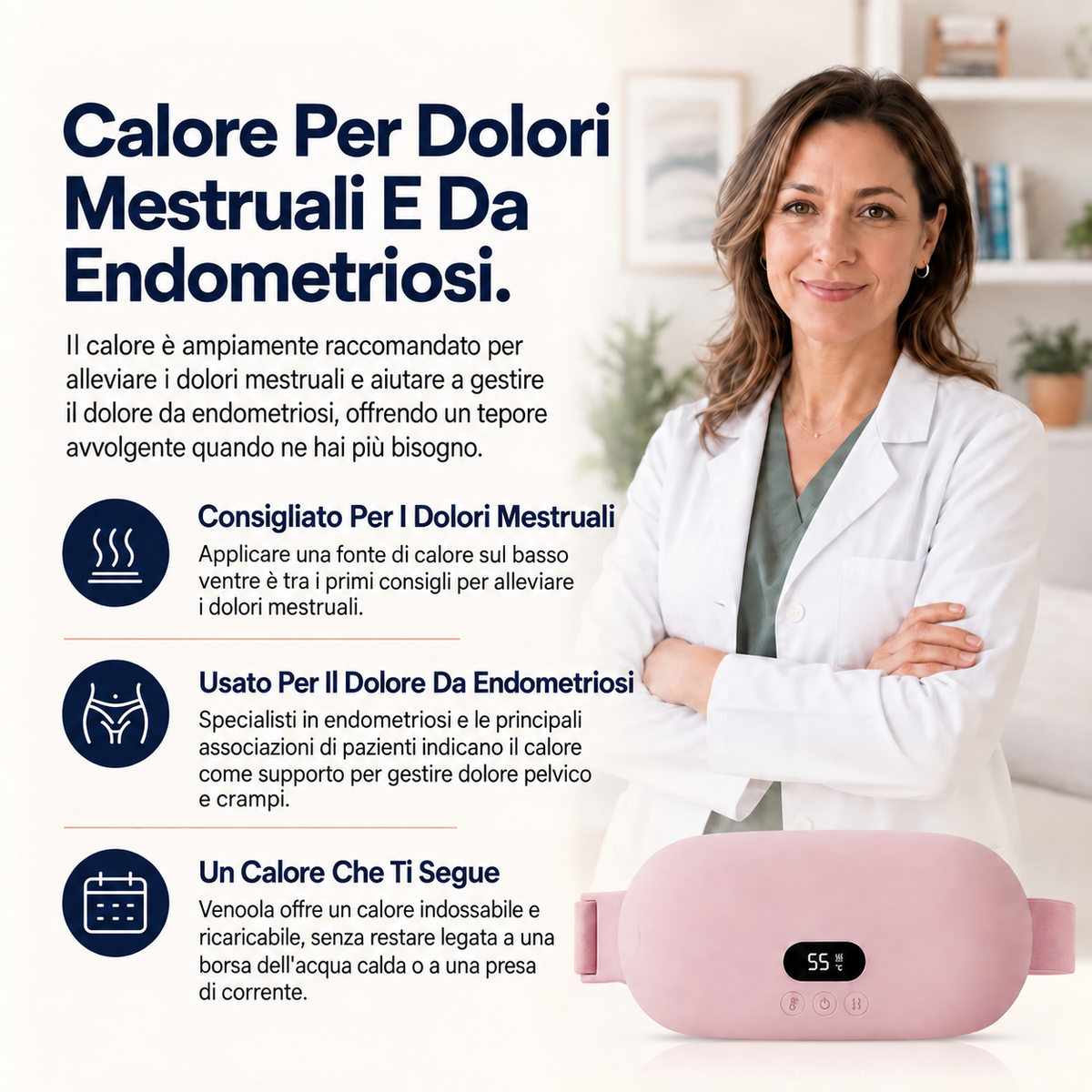 Venoola -Sollievo dai Dolori Mestruali e dall'Endometriosi, Senza Farmaci