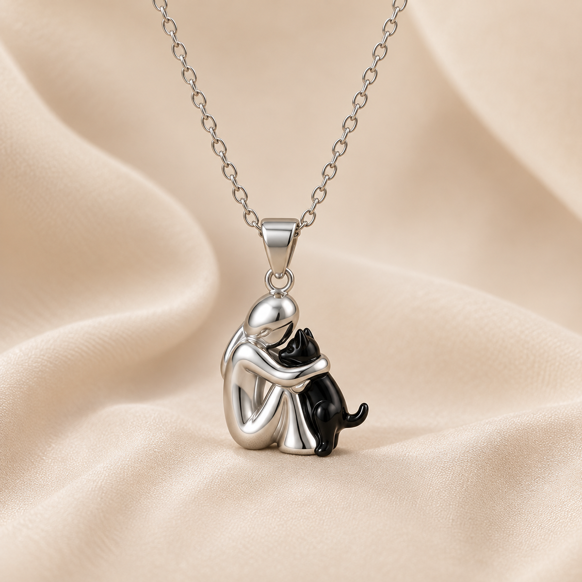 Collana Abbraccio Eterno, ciondolo gatto