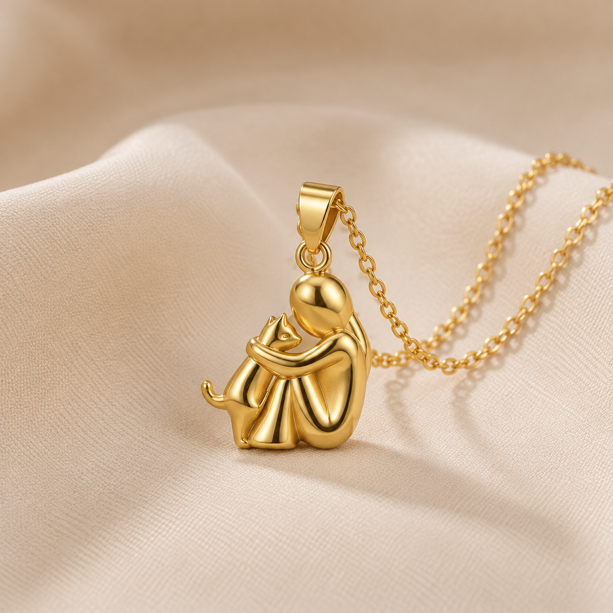 Collana Abbraccio Eterno, ciondolo gatto