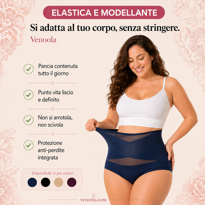 Slip Modellante Vita Alta a Controllo Addome con Fascia Incrociata
