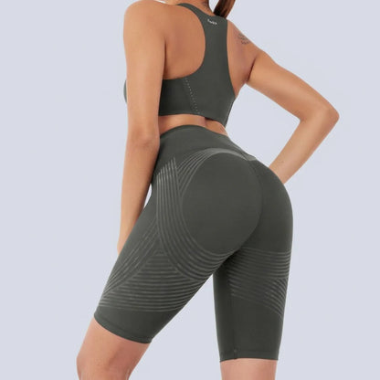 Short modellante 3D a vita alta sopra il ginocchio